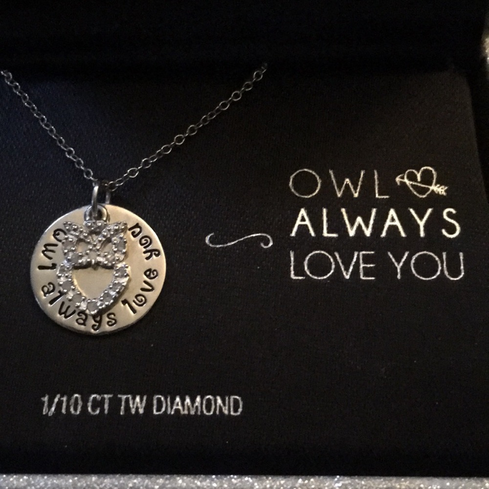 Sterling silver owl necklace